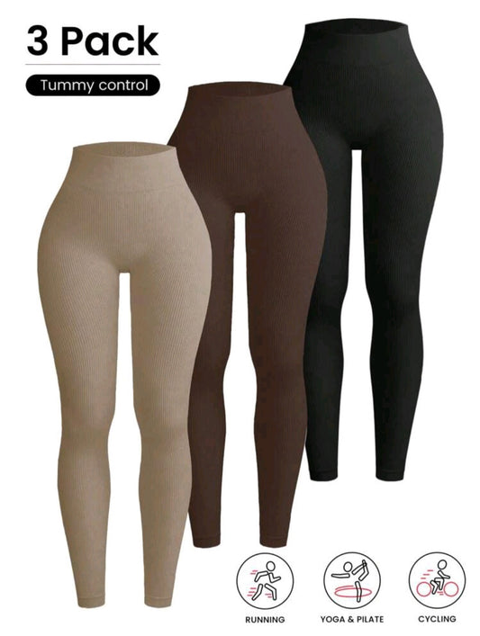 Women's 3pc Ribbed Leggings