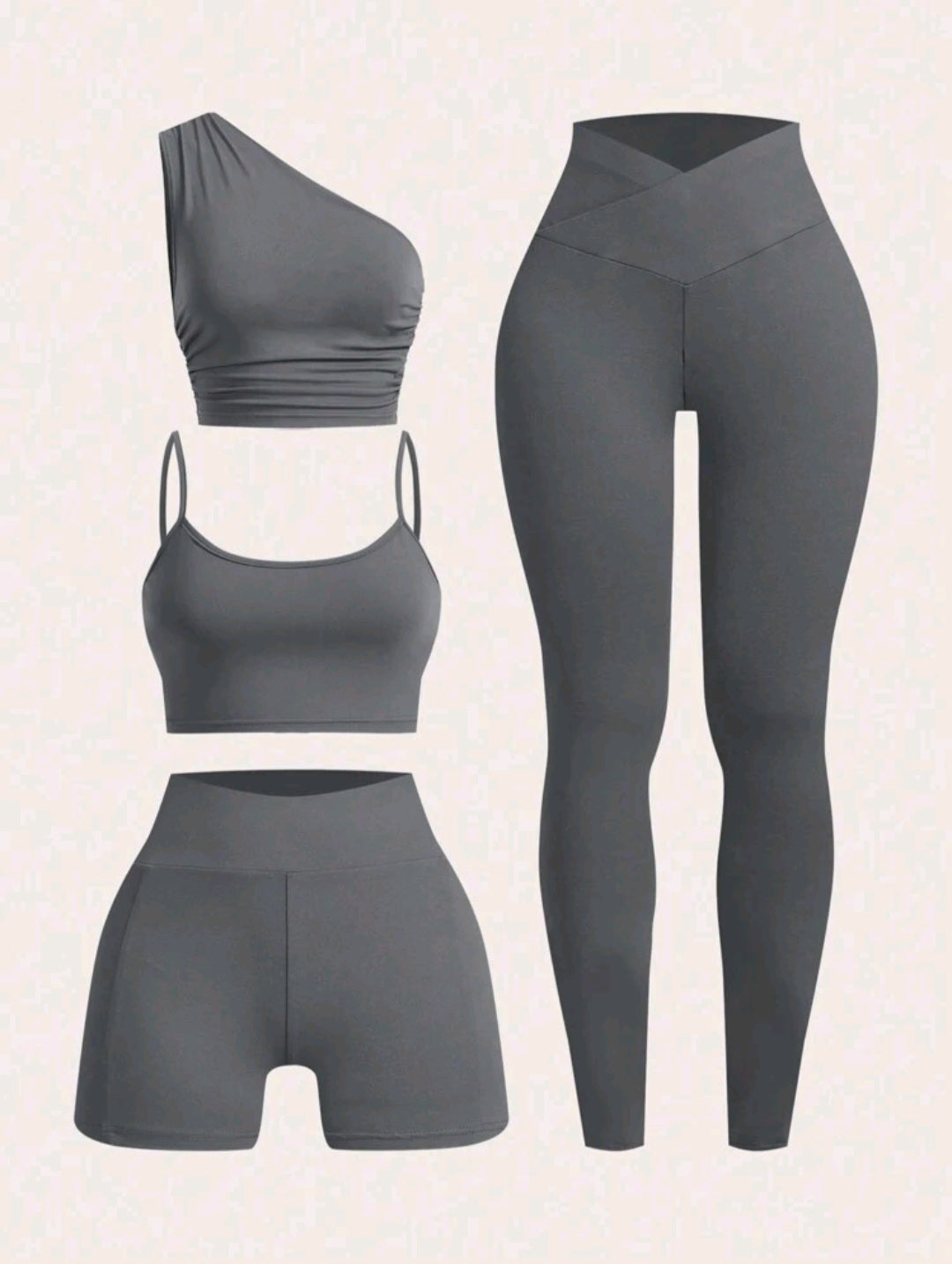 4 Piece on the go Exercise Outfits